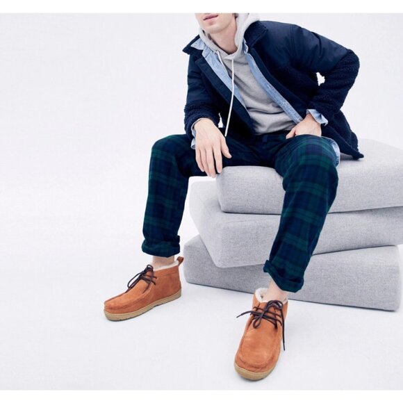 J Crew Flannel Pajamas Black Watch Tartan Navy/Green Men's Size M 100% Cotton - Picture 5 of 16